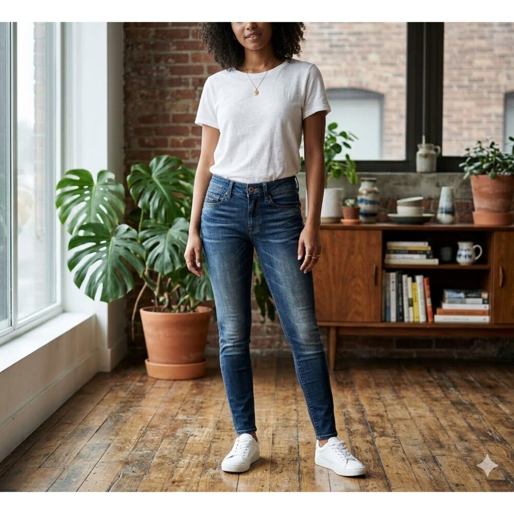 G-Star Raw 3301 High Rise Skinny Jeans Womens 24x30 Blue Stretch Denim Classic